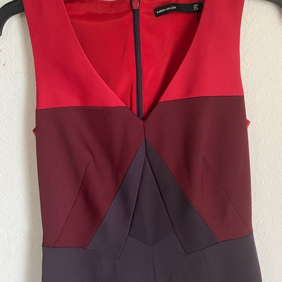 ASO TV New! Vanessa Hudgens Karen Mullen Two Toned Color Block Office Dress Sz 6 - Picture 5 of 13